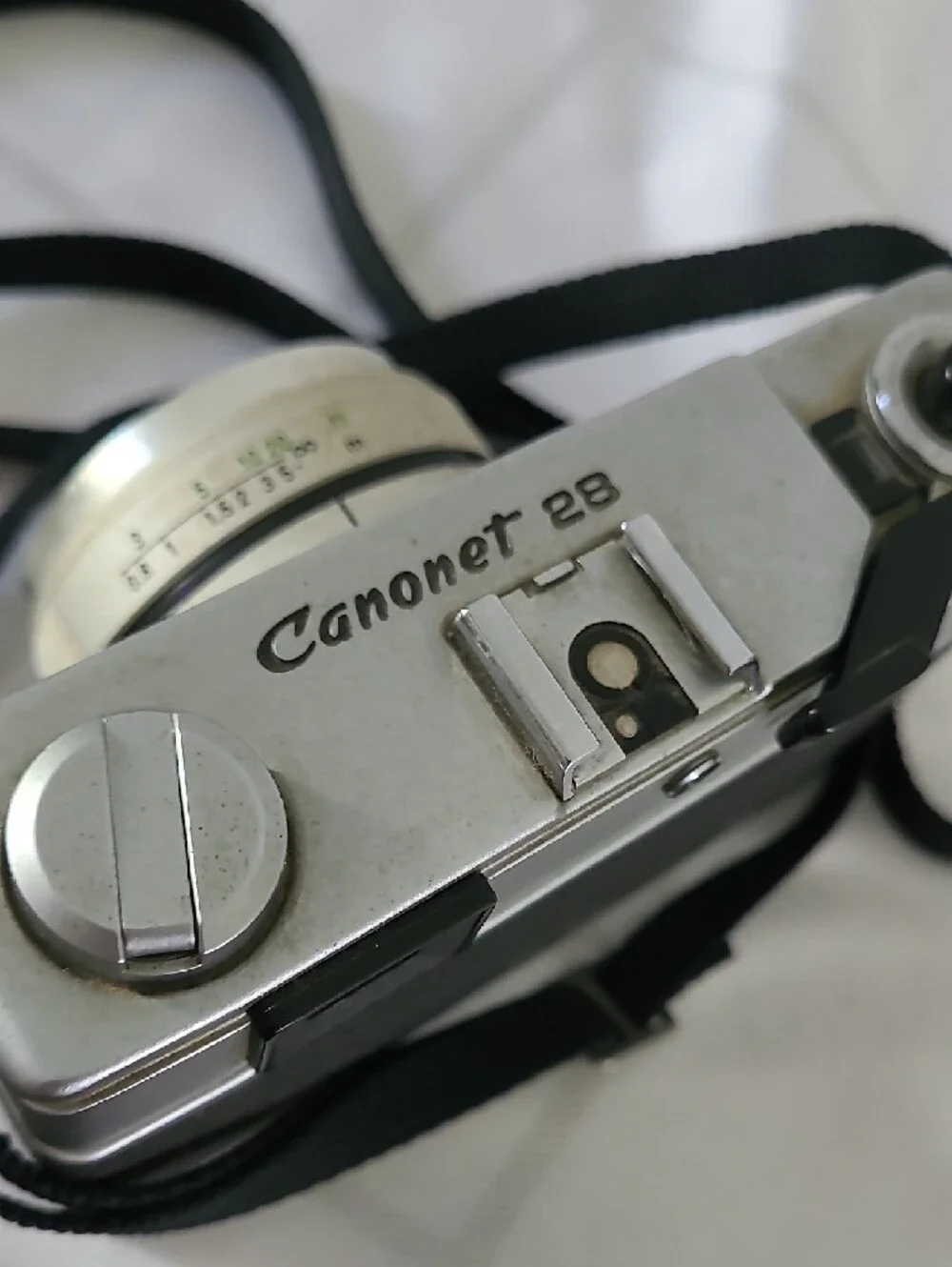 Canon Vintage 40mm Film Camera in Silver and Black Not Tested PARTS ONLY